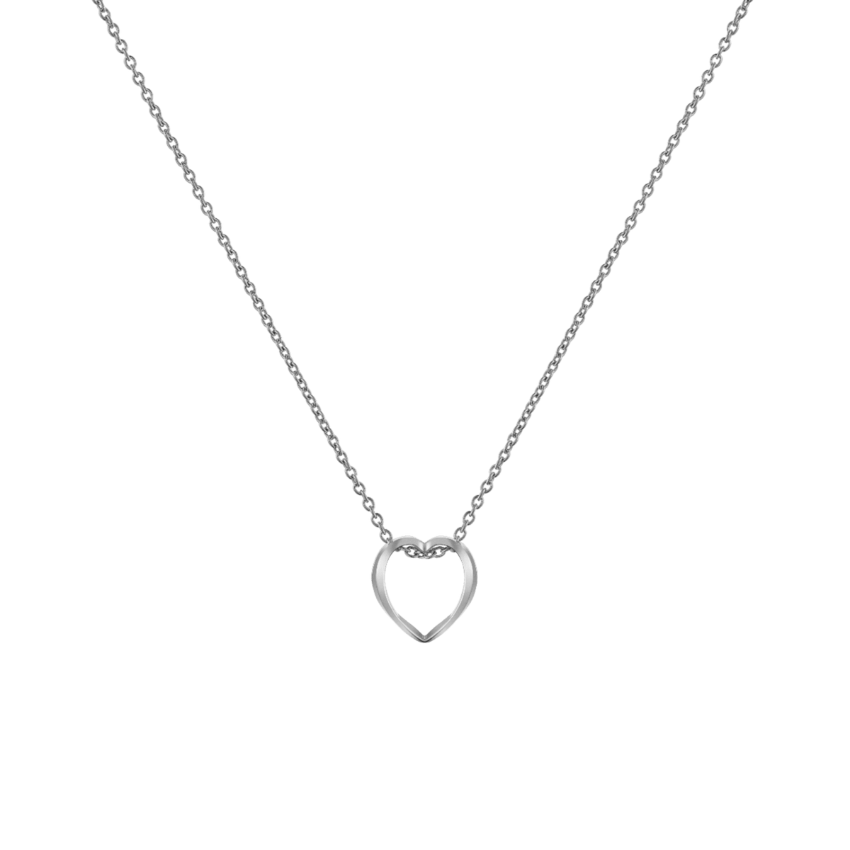 Elan Le Coeur Necklace Silver