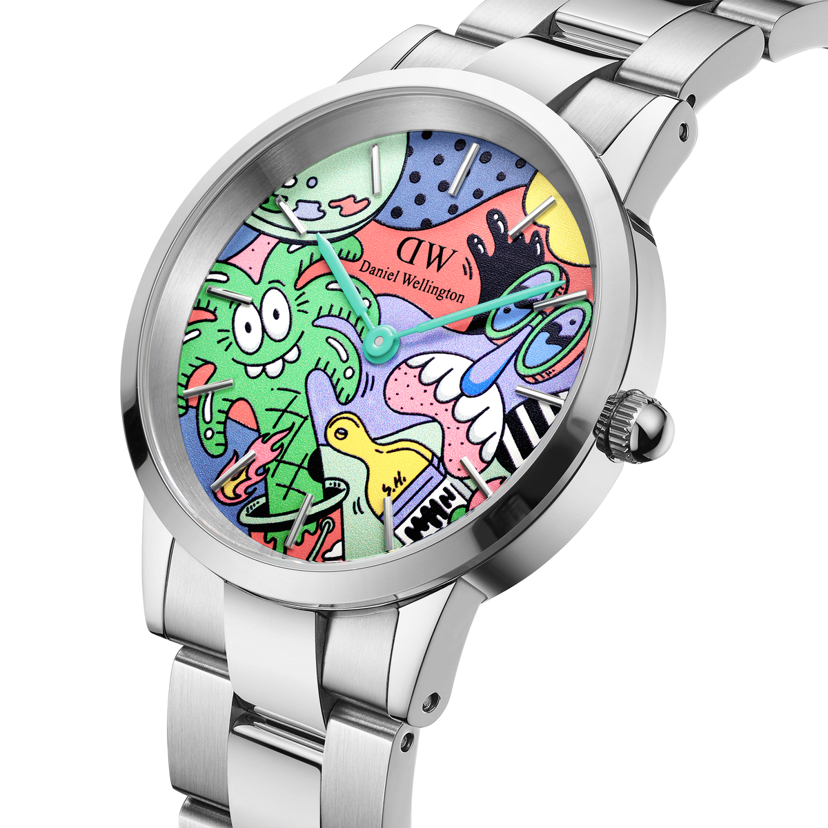 Steven Harrington x DW SET: Iconic Link Multicolor & Palm Tree Charm Silver