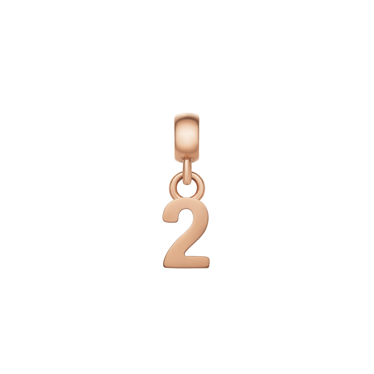 Number Charm Rose Gold
