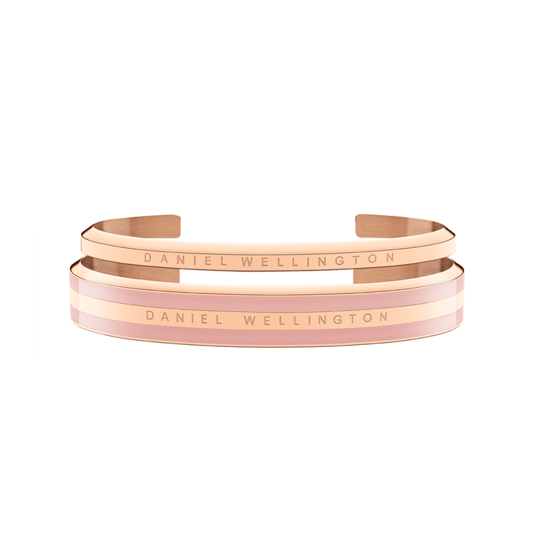 Emalie Bracelet Dusty Rose + Classic Bracelet Rose Gold