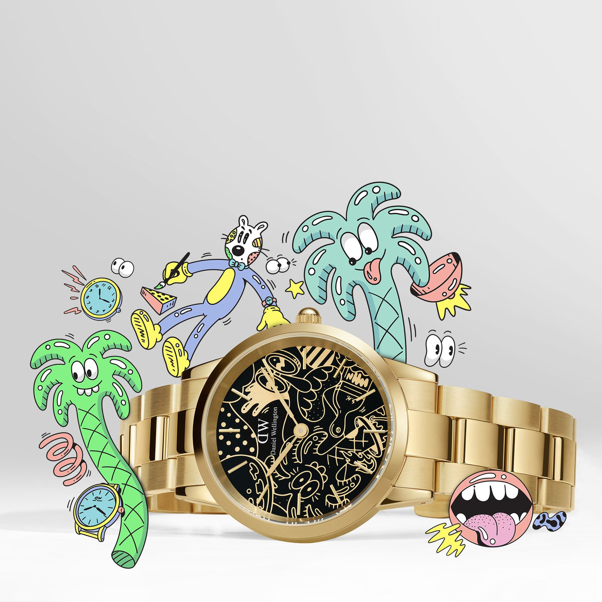 Steven Harrington x DW SET: Iconic Link Dual Tone & Shout Charm Gold