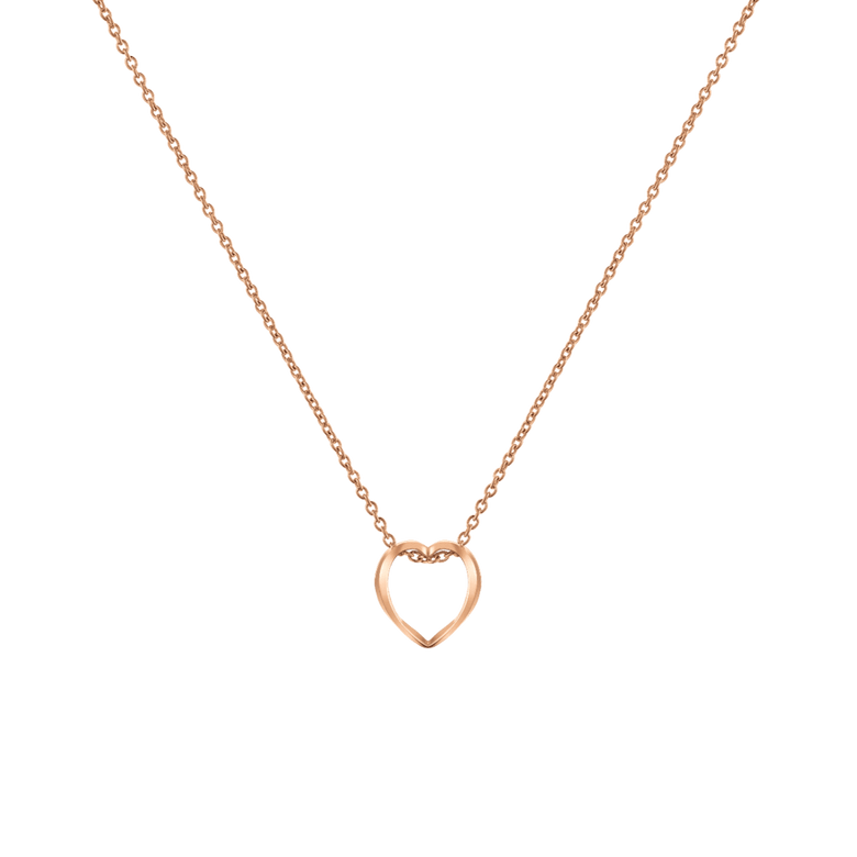 Elan Le Coeur Necklace Rose Gold
