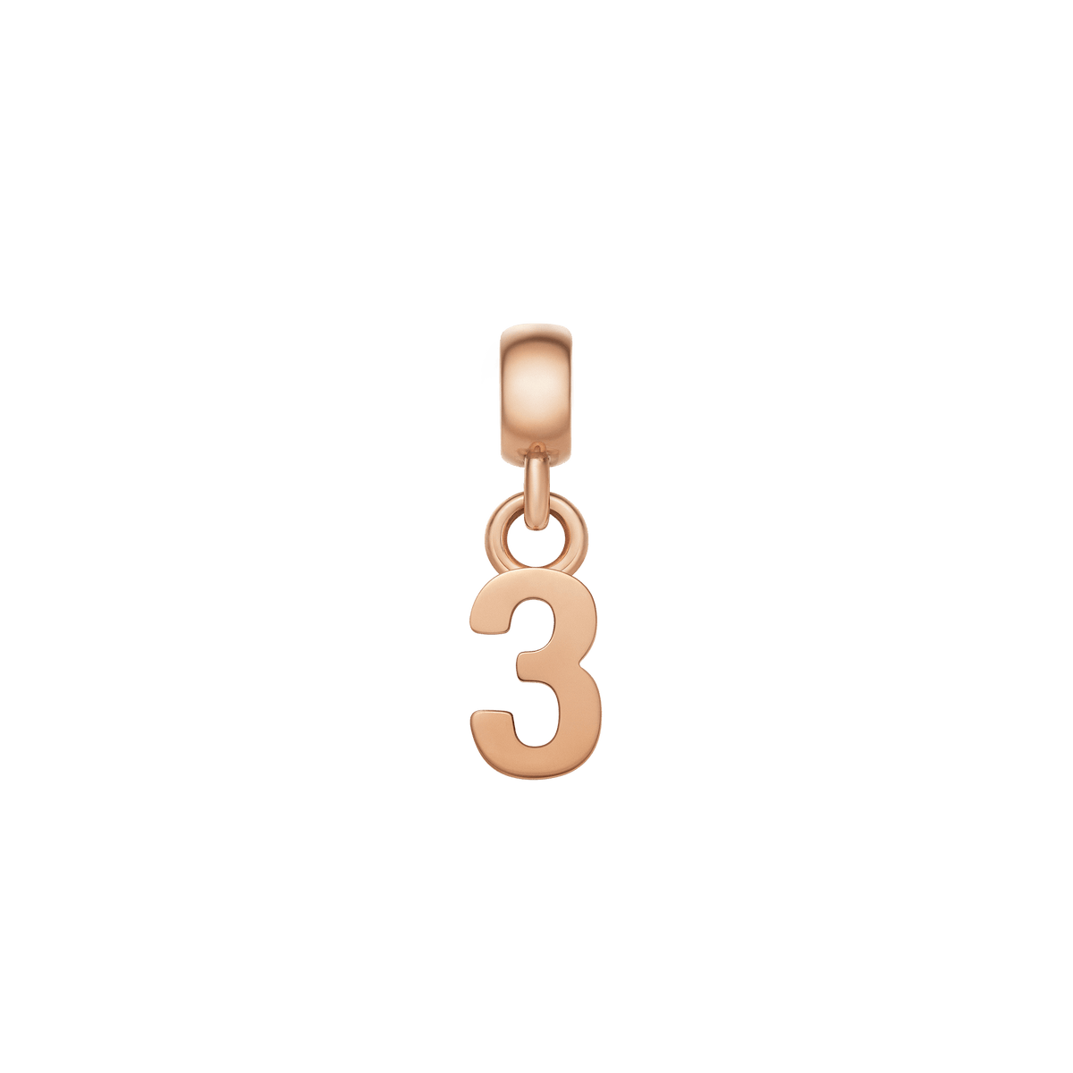 Number Charm Rose Gold