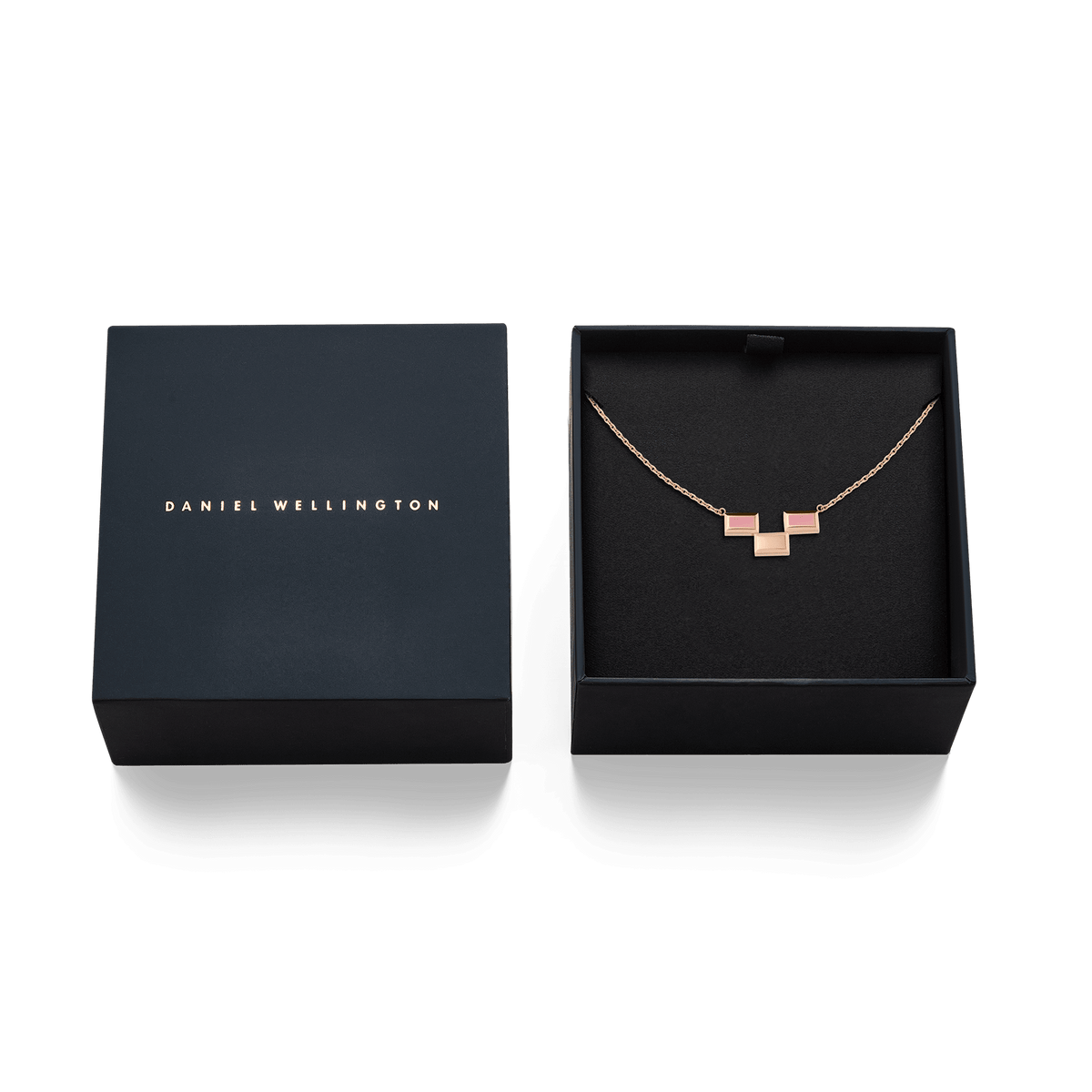 Bric Necklace Apricot Enamel Rose Gold