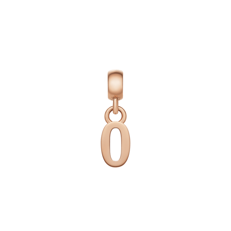 Number Charm Rose Gold