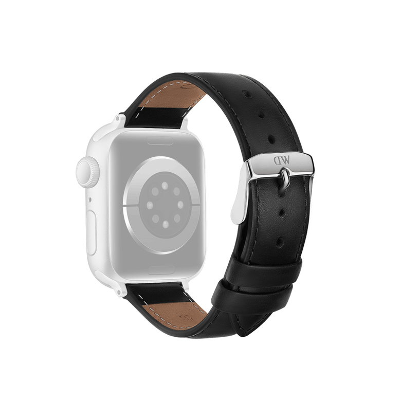 Smartwatch Strap Leather Silver