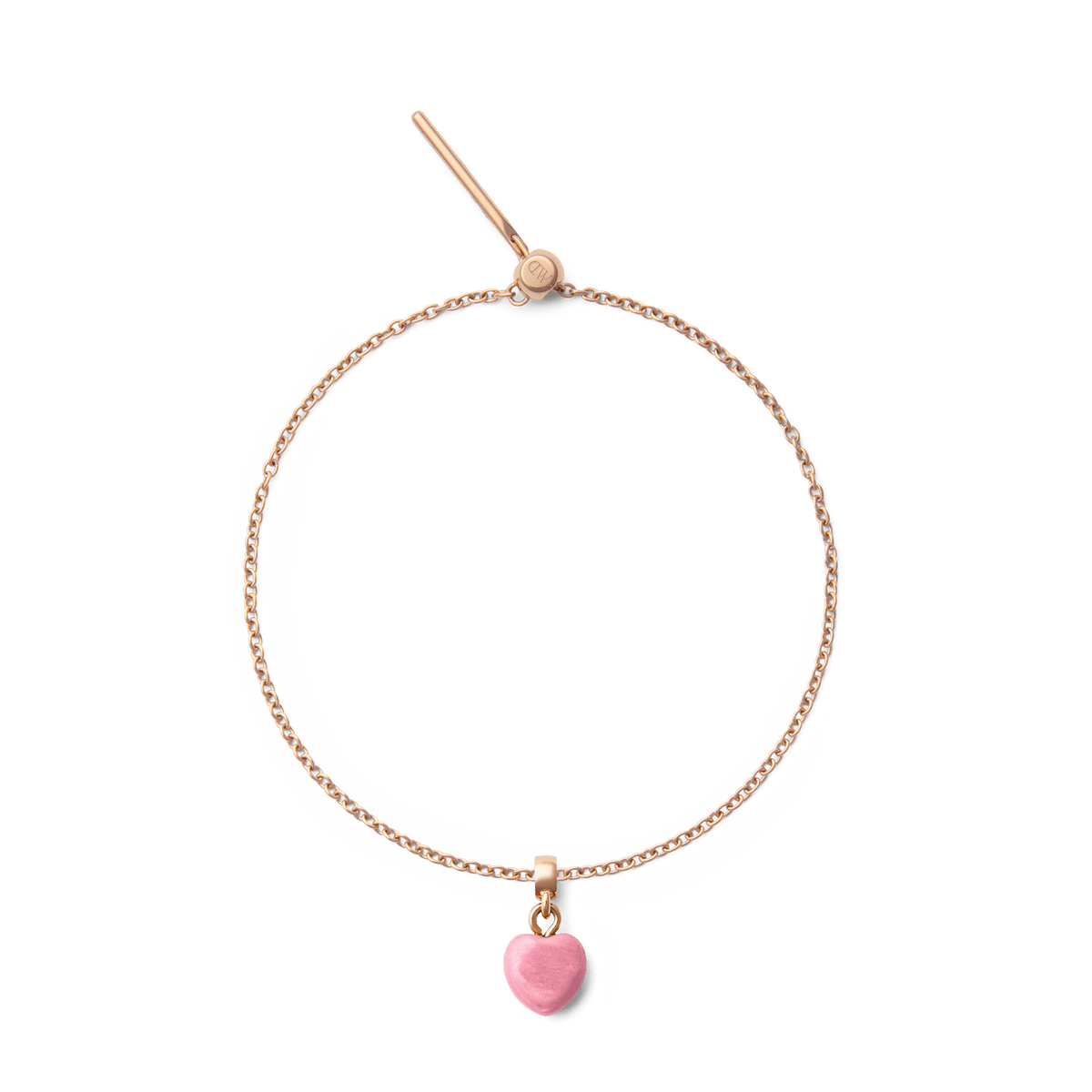 Rhondonite Heart Rose Gold Charm