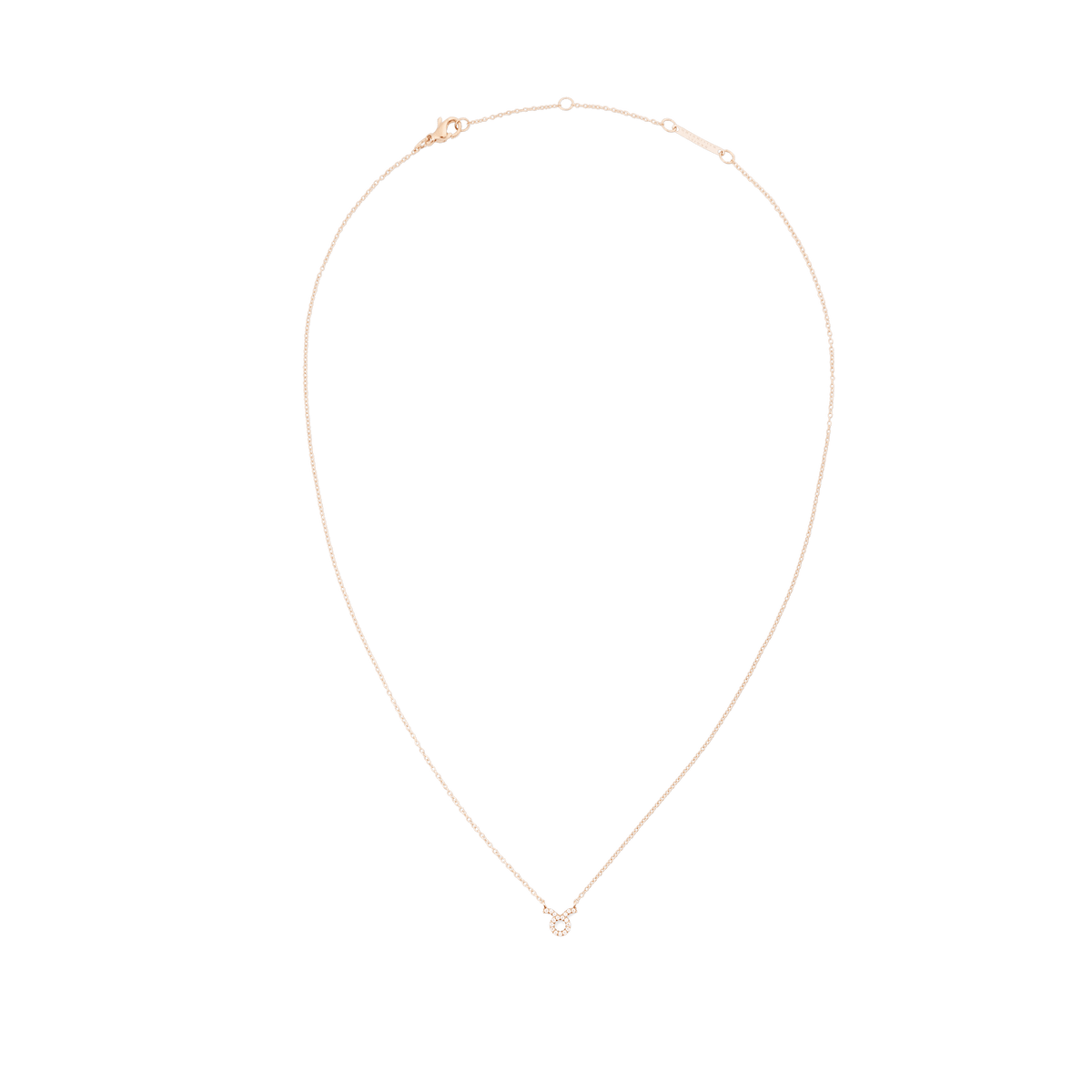 Crystal Zodiac Chain Necklace Rose Gold