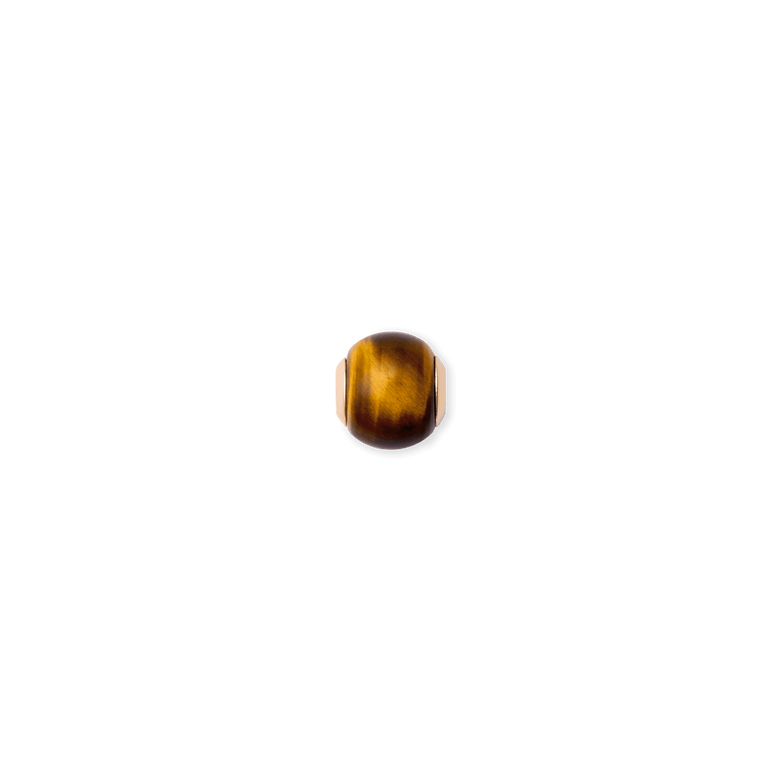 Tiger eye Orb Rose Gold charm