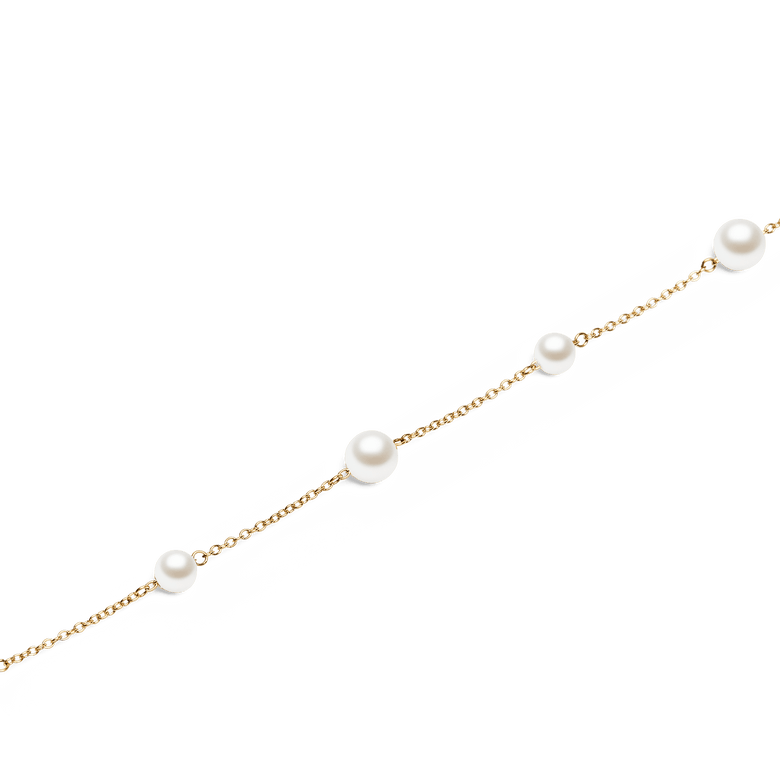 Pearl Step Bracelet Gold