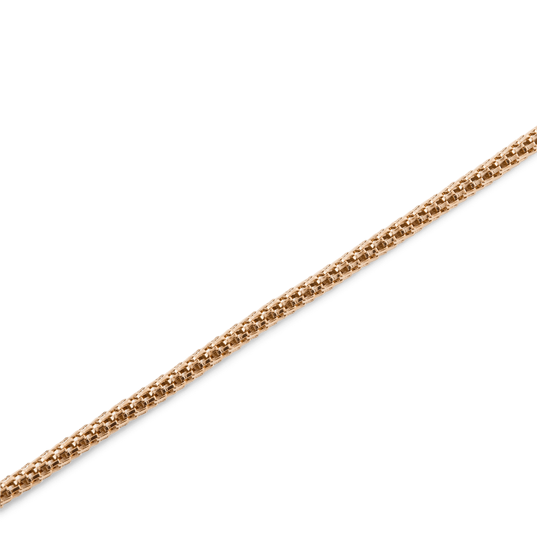 Detail view of the Tide Mesh Bracelet Melrose 1.8, showcasing its slim rose gold mesh band with a refined, minimalist design.