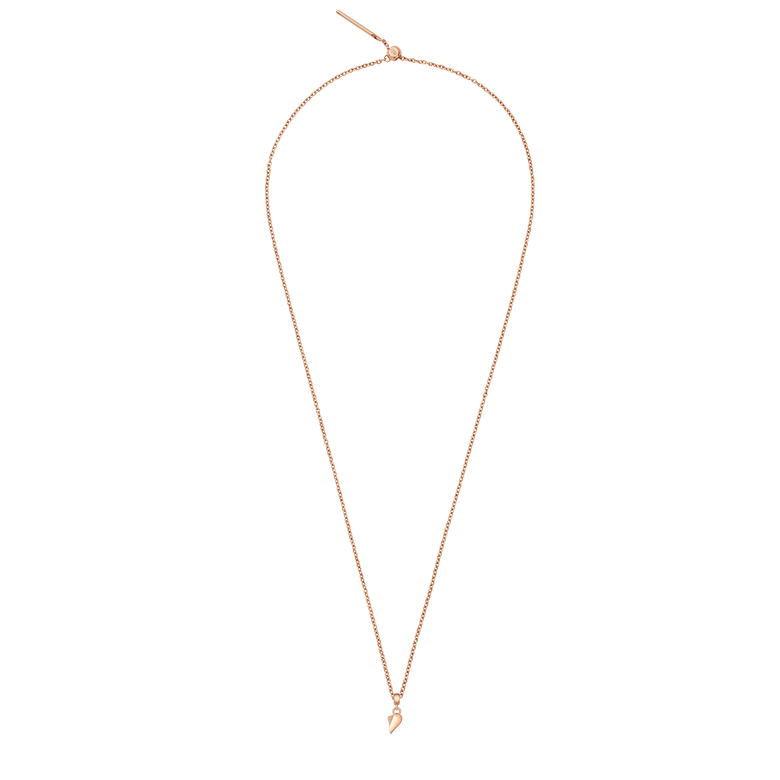 Broken Heart Charm Rose Gold