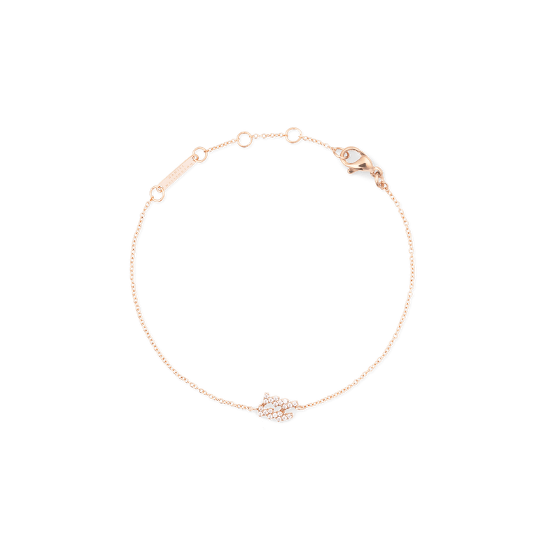 Crystal Zodiac Chain Bracelet Rose Gold with a fine rose gold chain, adjustable sizing rings, and a sparkling crystal zodiac pendant for a subtle and personalised jewellery accent.