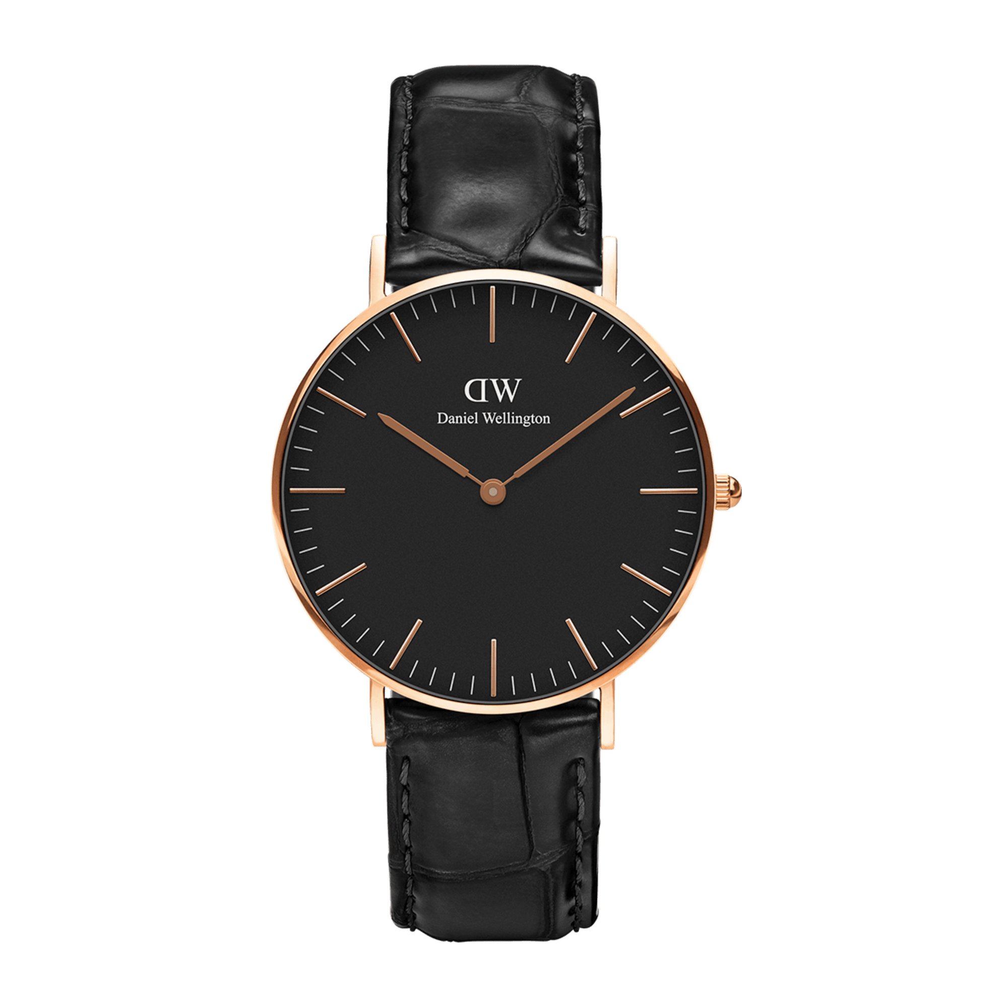 Reading Black men's watch with rose gold 40mm DW