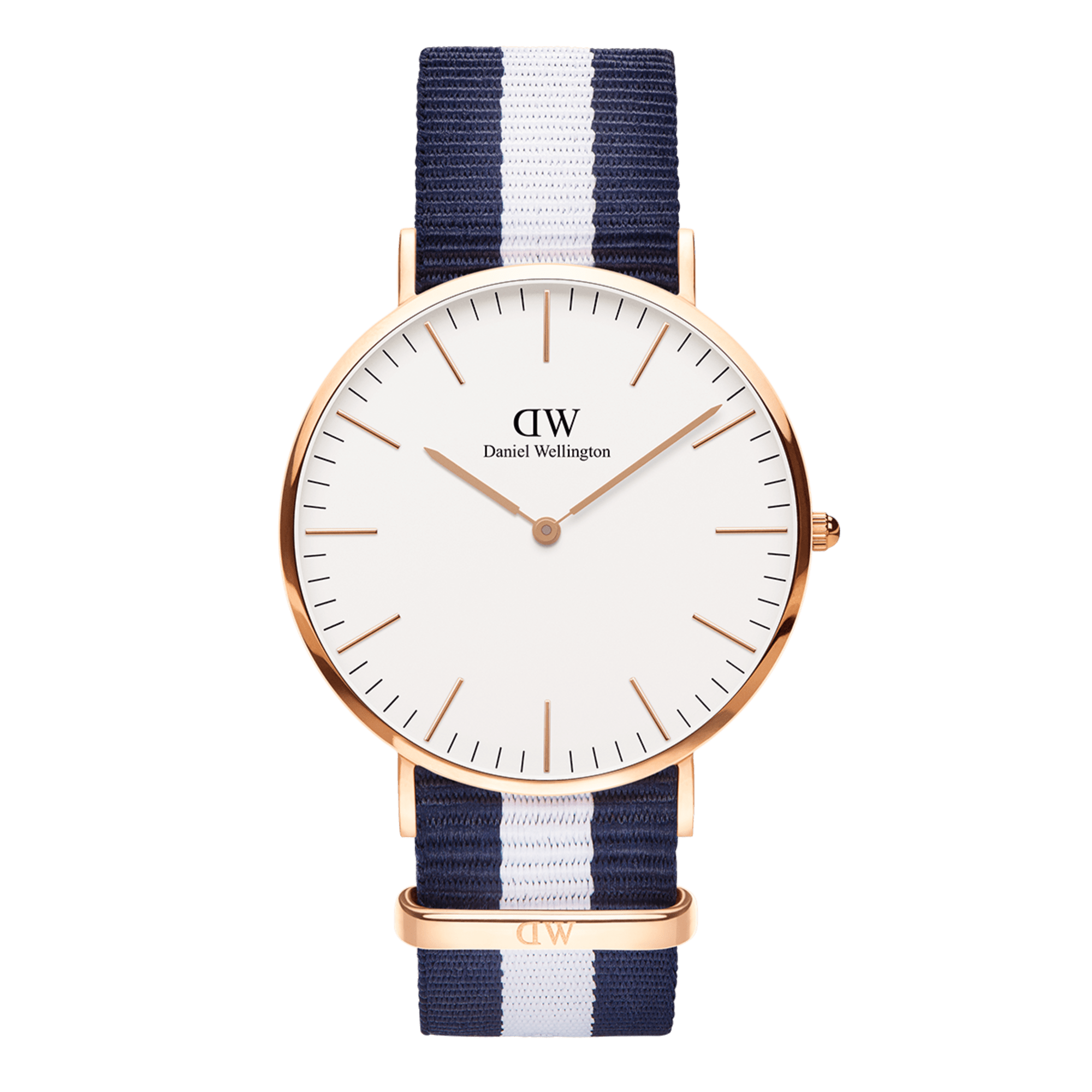 Glasgow Men's watch in rose gold and NATO strap 40mm DW