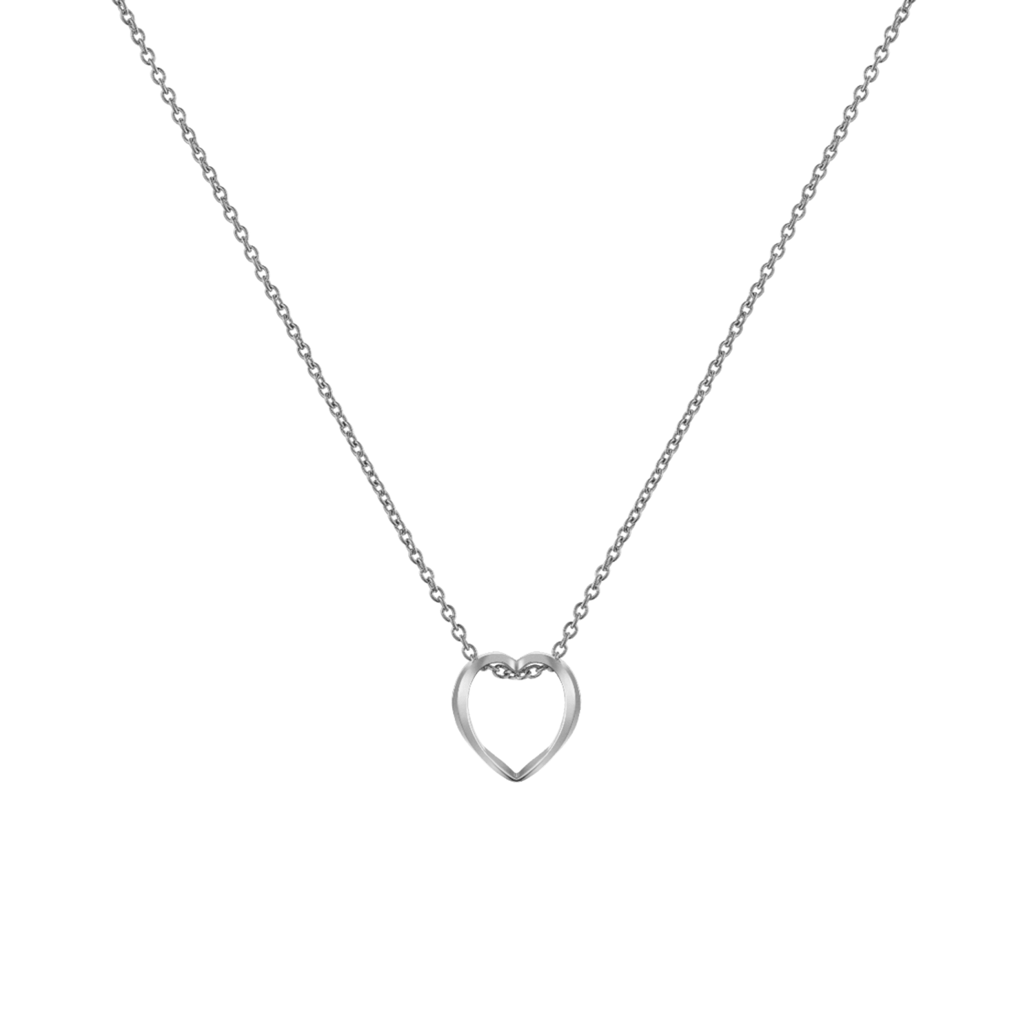 Elan Le Coeur Necklace Silver