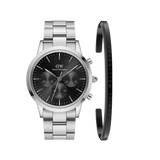 Iconic Chronograph Onyx S + Classic Bracelet Silver