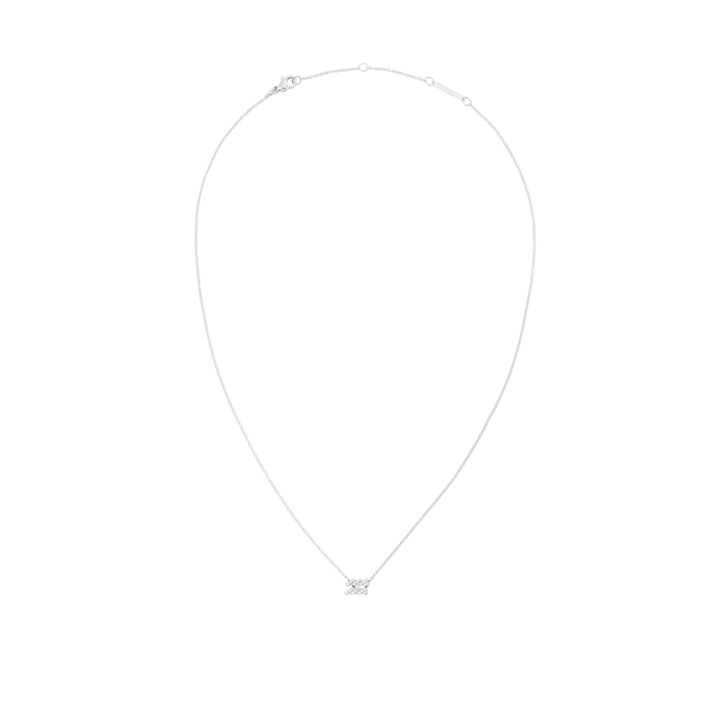 Crystal Zodiac Chain Necklace Silver with a fine adjustable chain and a small silver zodiac pendant set with sparkling crystals, designed for a minimalist and elegant look.