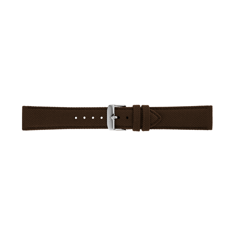 Brown Canvas Strap Silver