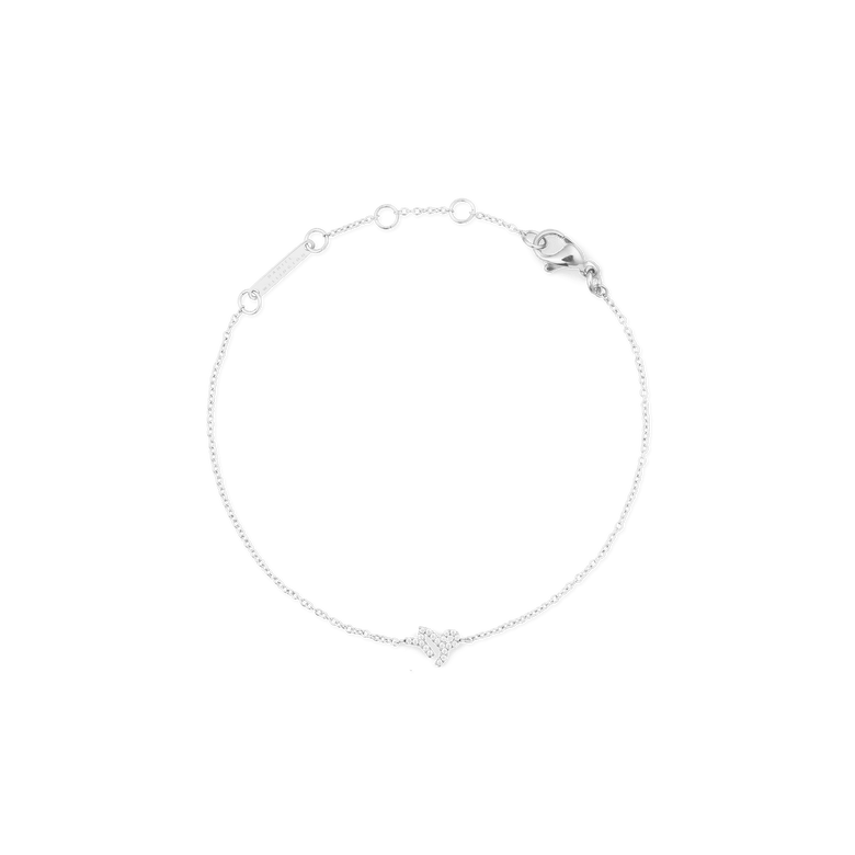 Crystal Zodiac Chain Bracelet Silver with a fine adjustable chain and a crystal-set zodiac charm, crafted in stainless steel for a refined and minimalist look.