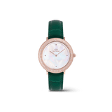 Crystalline Bezel Green Croc Rose Gold