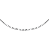 Silver Box Chain Necklace S with a minimalist, polished design, featuring square links crafted from stainless steel for a refined and versatile look suitable for everyday wear.