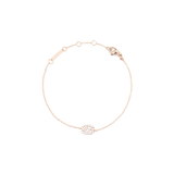 Delicate rose gold chain bracelet featuring an adjustable length and a crystal-encrusted zodiac pendant, designed for a subtle, personalised touch to everyday jewellery.
