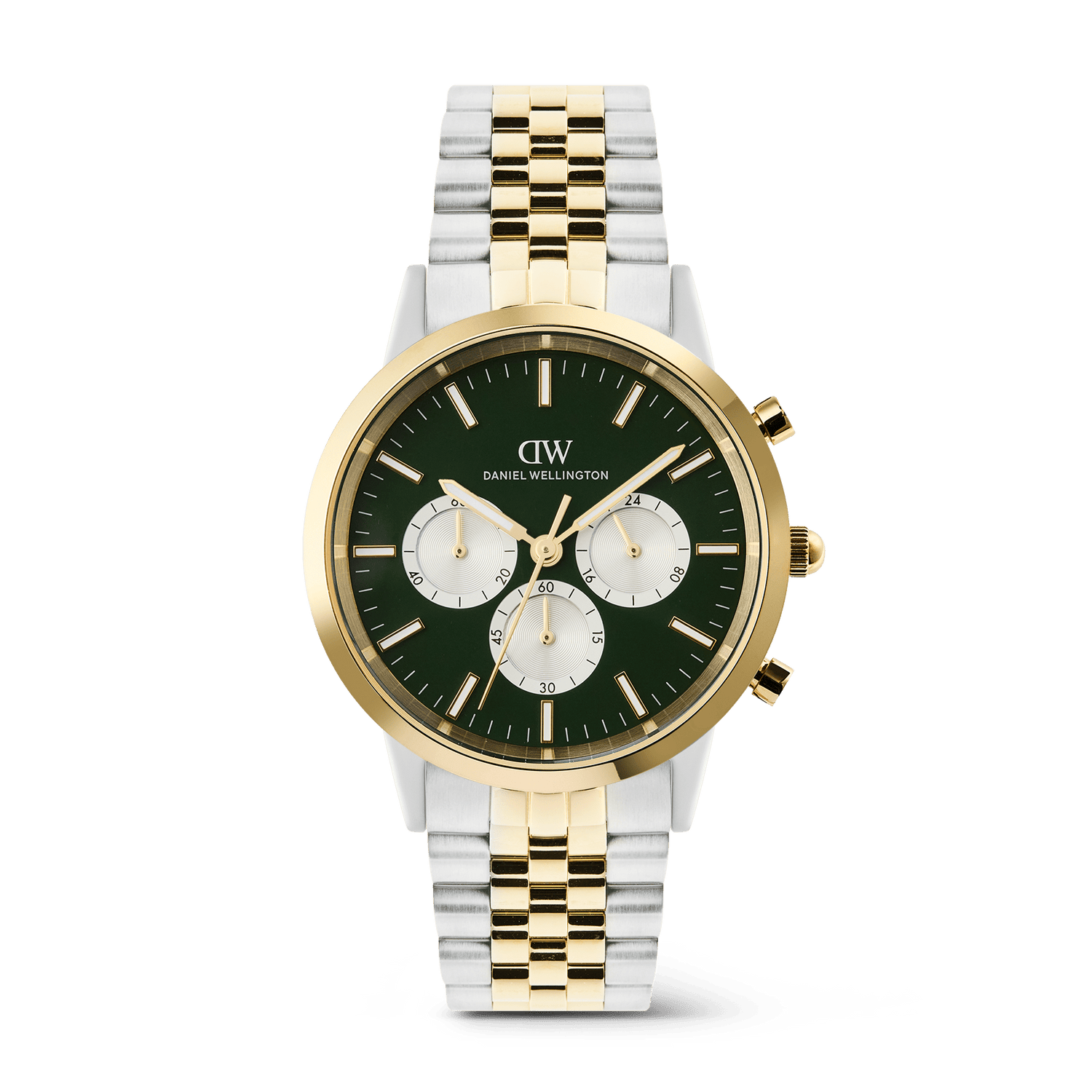Iconic Chronograph Arch 5-Link Emerald Panda Two Tone
