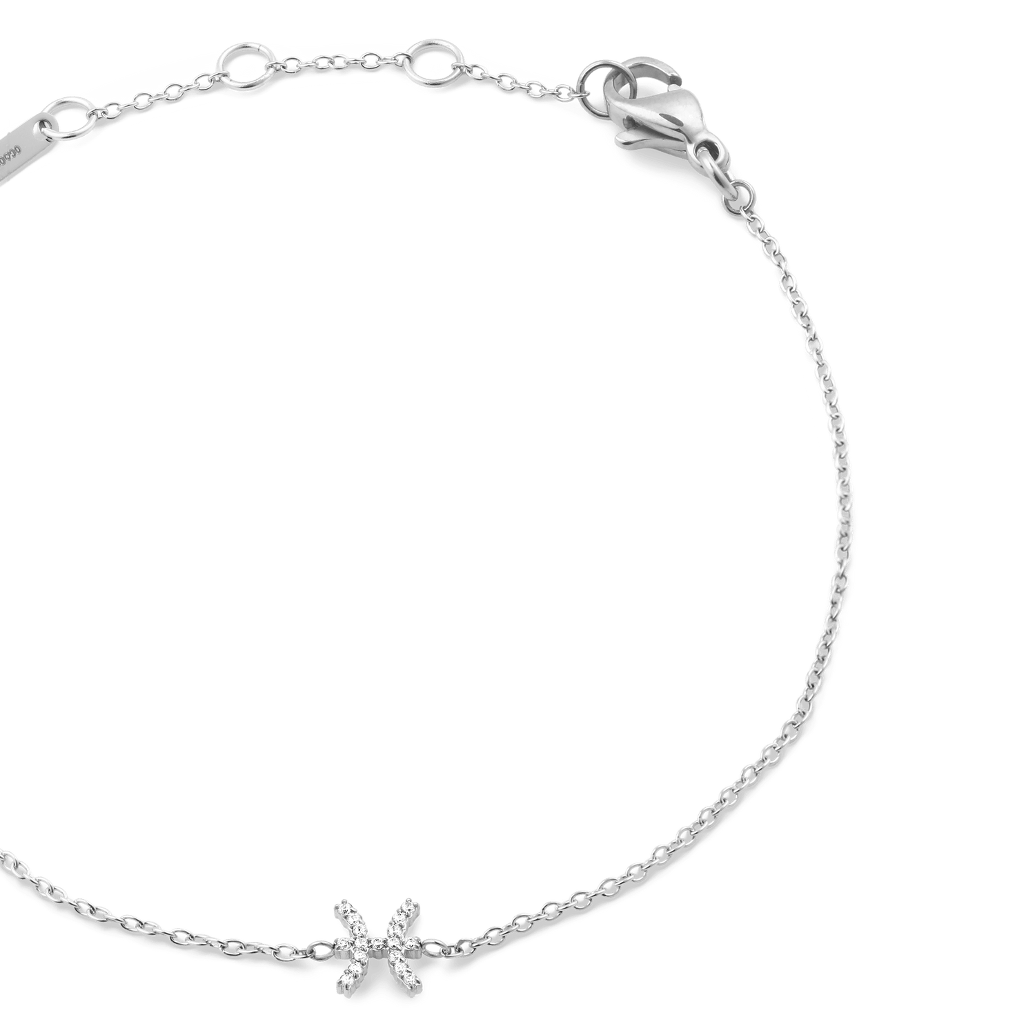 Crystal Zodiac Chain Bracelet Silver