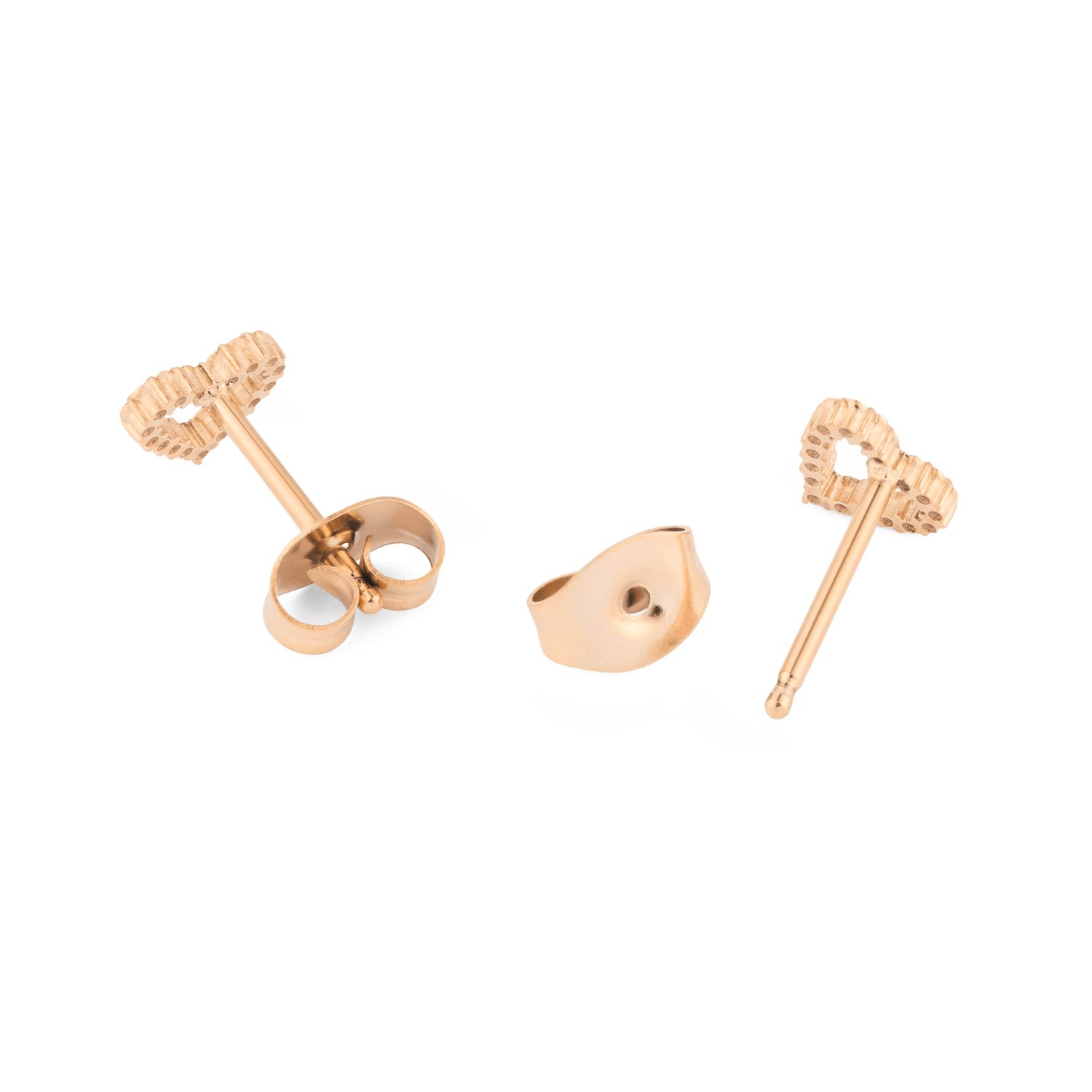 Mirelle Heart Earrings Rose Gold