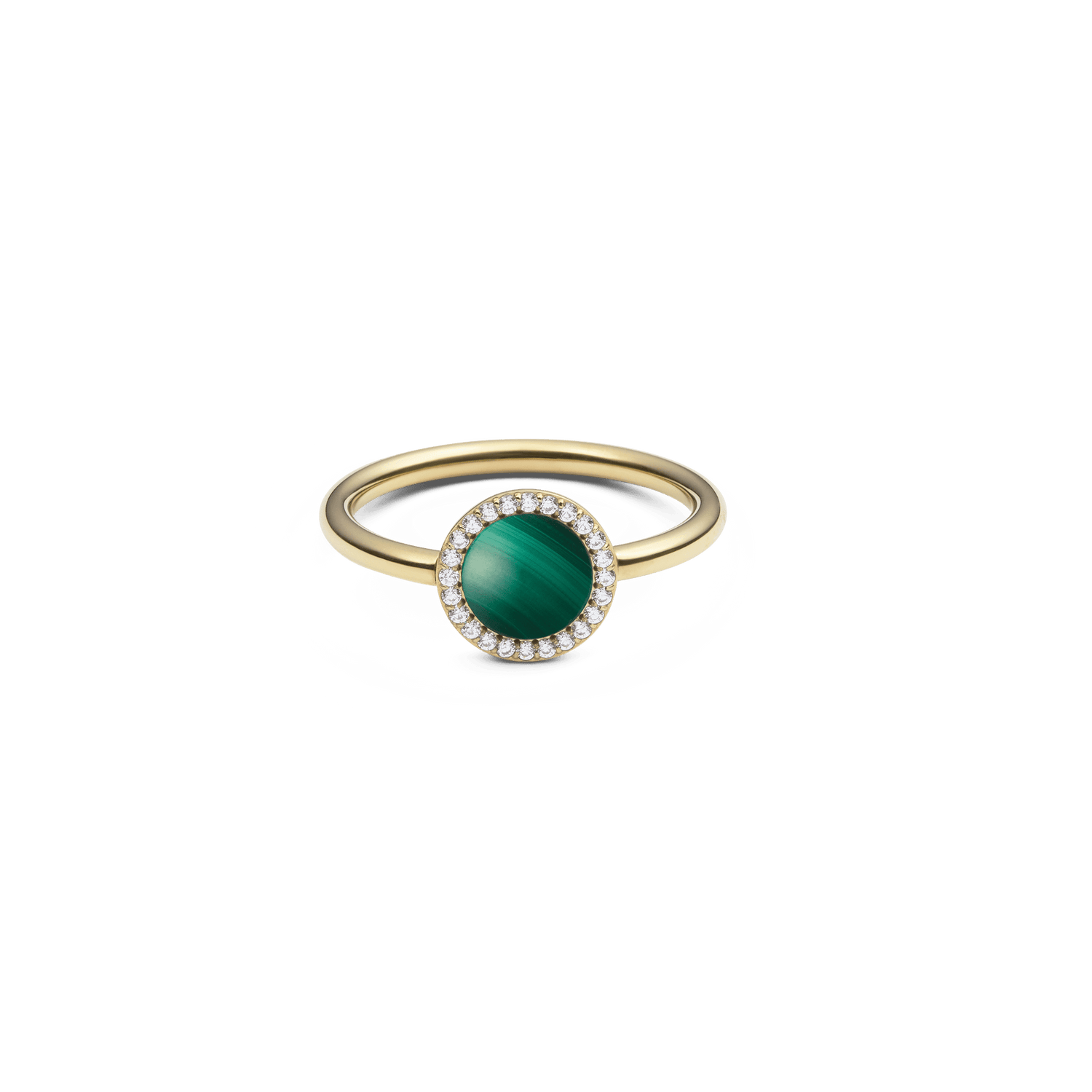 Audrey Ring Malachite Gold