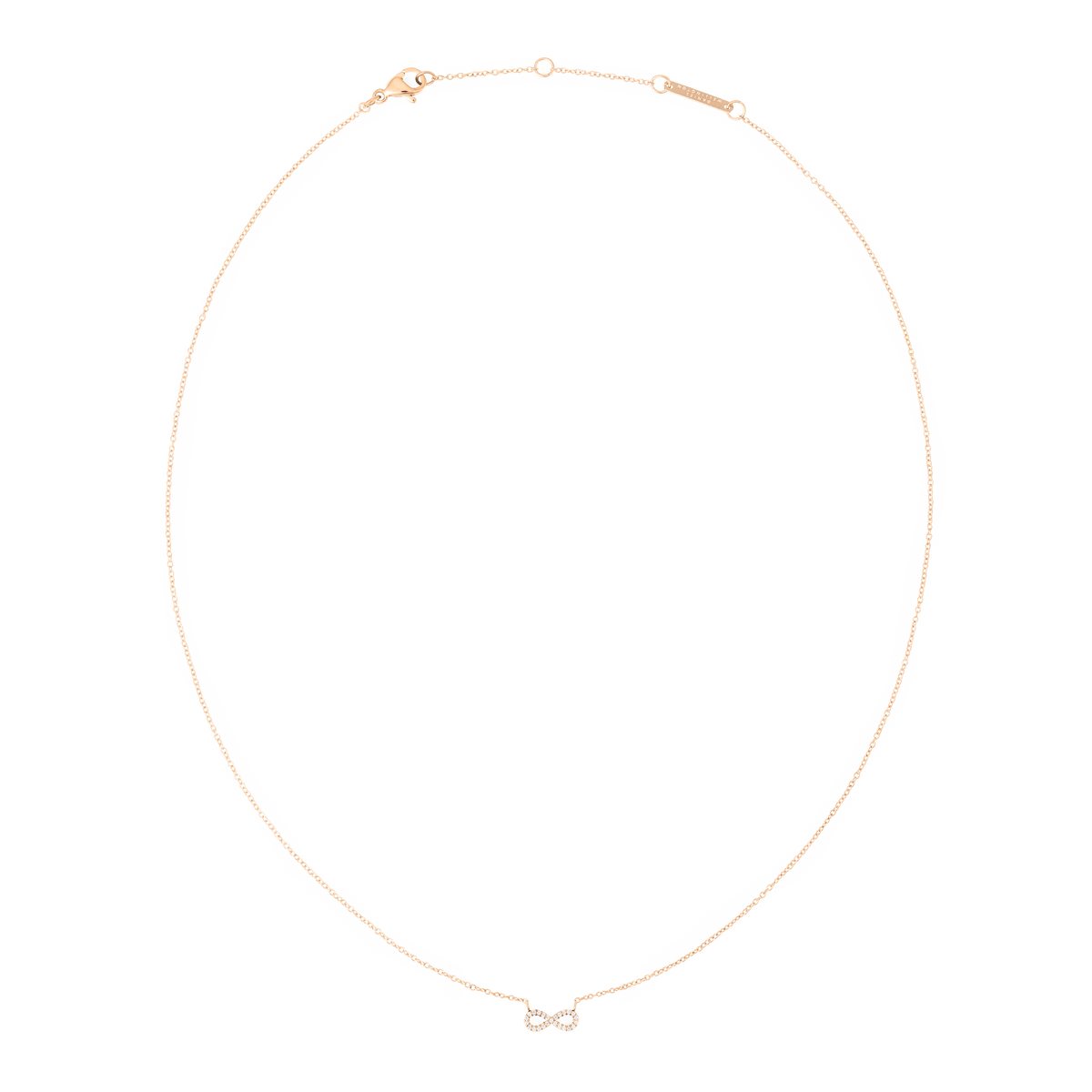 Mirelle Infinity Necklace Rose Gold