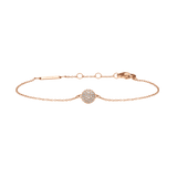 Pavé Crystal Pendant Bracelet Rose Gold