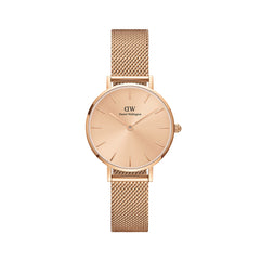 Petite Unitone Rose Gold watch with a minimalist rose gold dial and mesh strap, designed for comfortable daily wear and versatile styling.