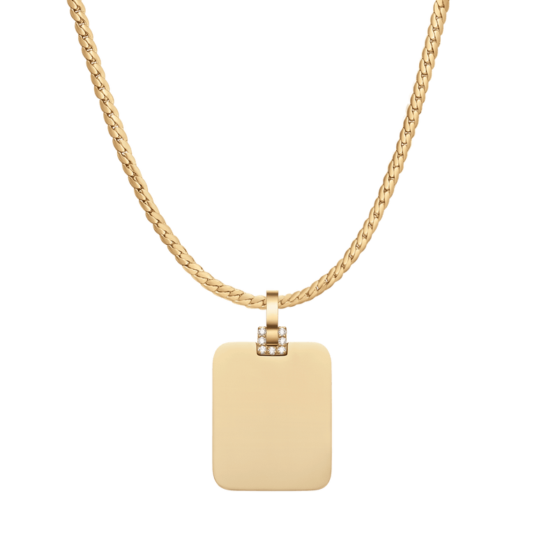 Rectangular Detail Crystal Pendant G