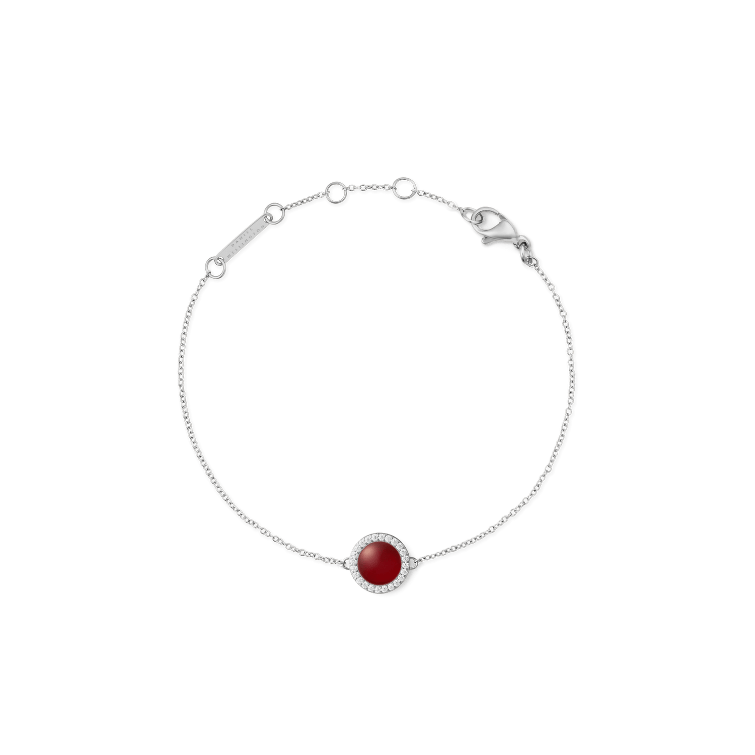 Audrey Bracelet  Red Agathe Silver