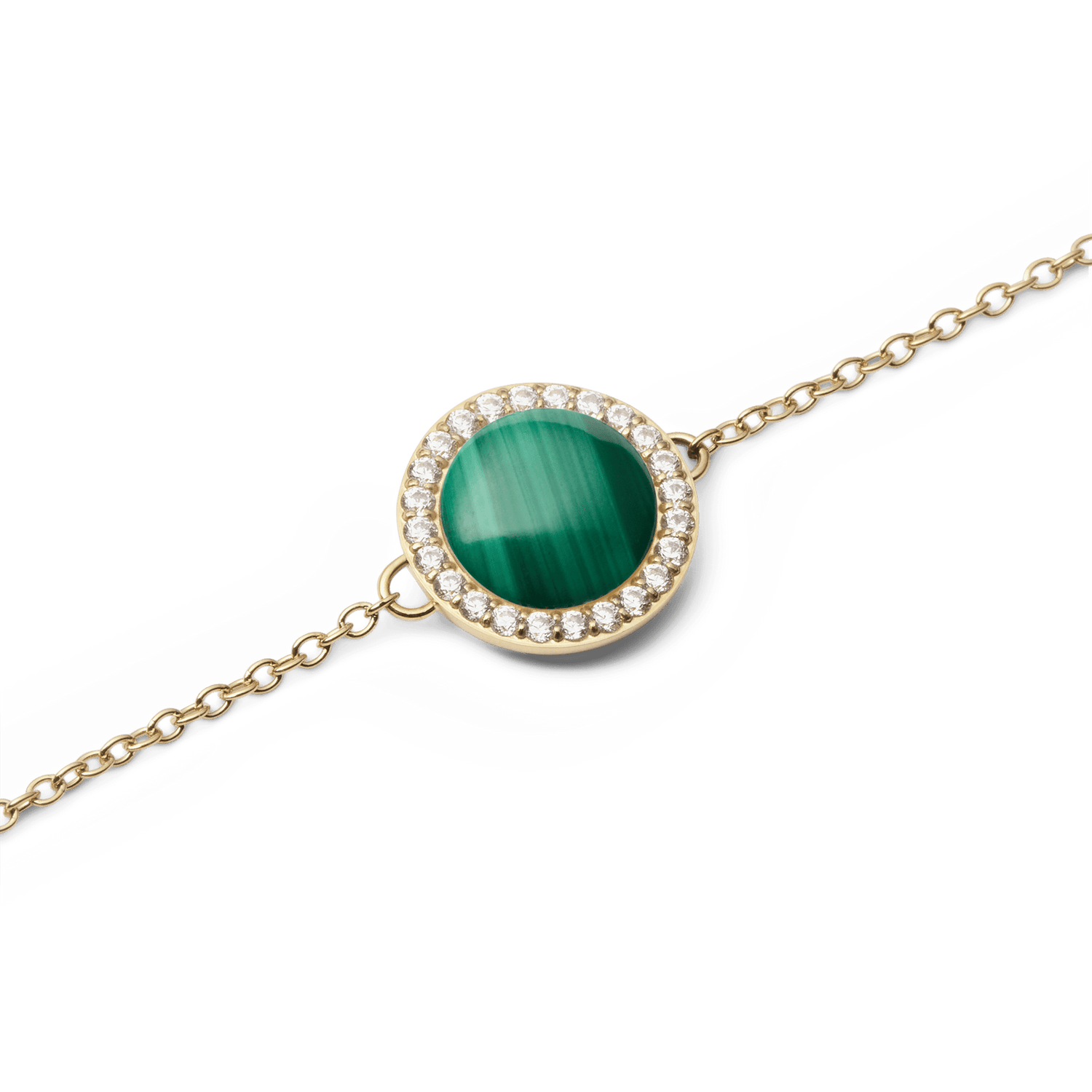 Audrey Bracelet Malachite Gold