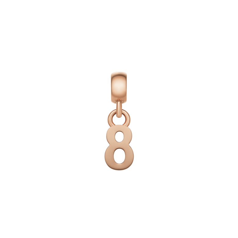 Number Charm Rose Gold