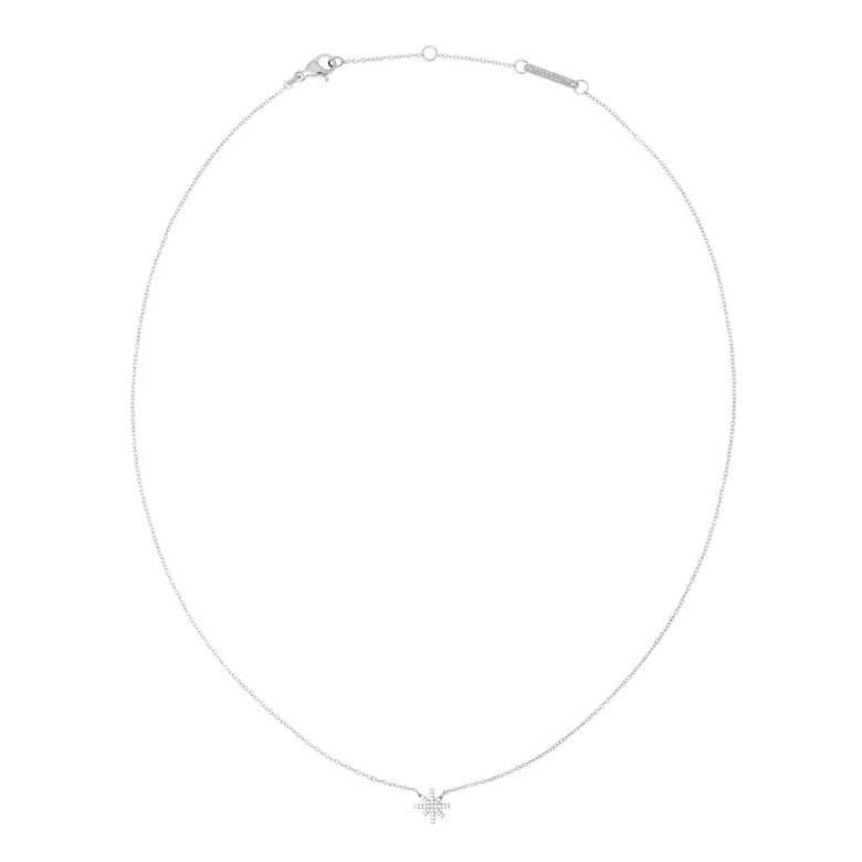 Delicate Mirelle Star Necklace Silver featuring a star-shaped pendant with white cubic zirconia stones on a fine adjustable silver chain, designed for a minimalist and elegant look.