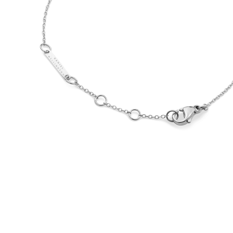 Close-up of the Crystal Zodiac Chain Bracelet Silver showing the adjustable sizing rings, lobster clasp, and stainless steel chain for a secure and comfortable fit.