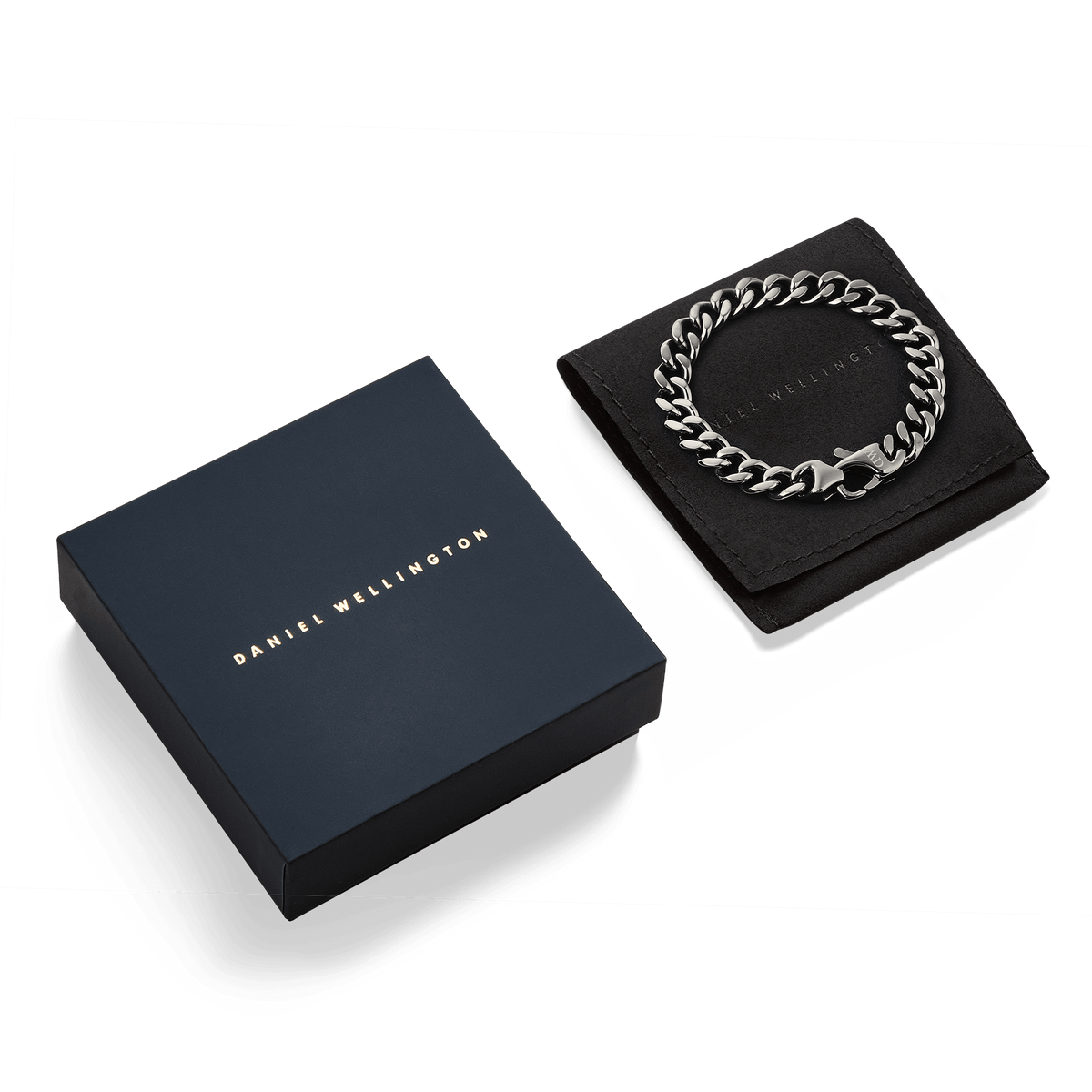 Ellipse Cuban Chain Bracelet Graphite