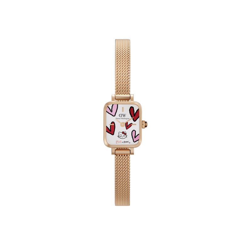DW | Hello Kitty × André Quadro Mini Melrose White