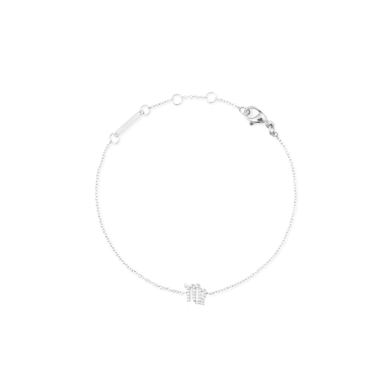 Crystal Zodiac Chain Bracelet Silver with a fine adjustable chain and a Virgo zodiac charm set with sparkling crystals, finished with a secure lobster clasp.