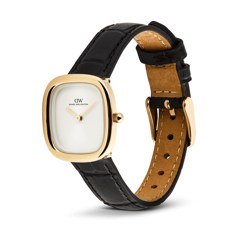 Margot Black Croc Gold