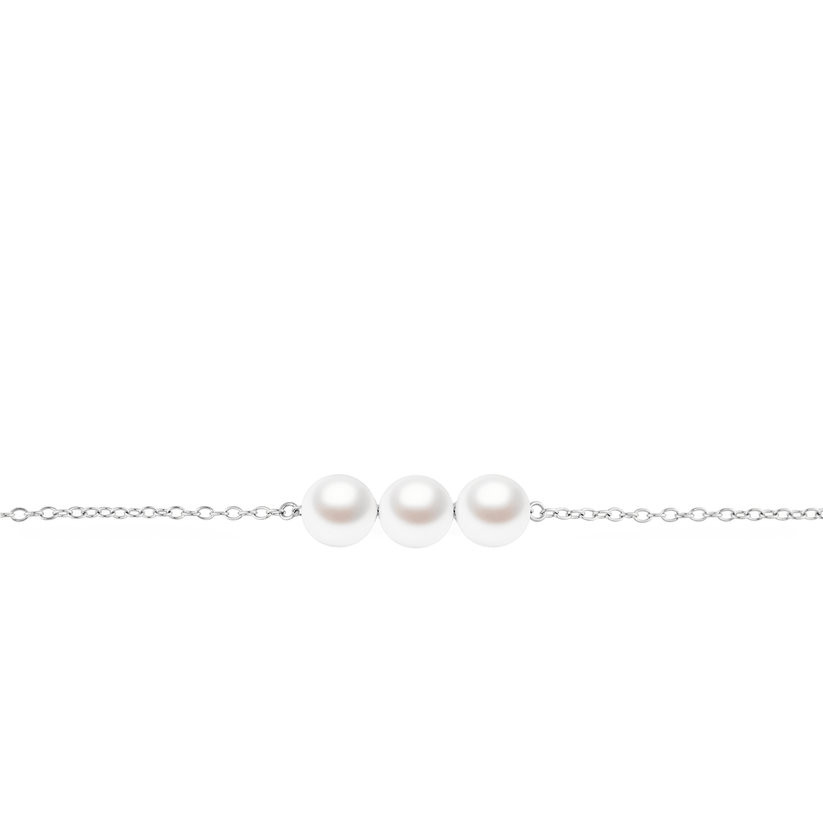Pearl Trio Bracelet Silver