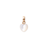 Mother of Pearl Heart  Rose Gold Charm