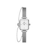 Quadro Mini Sterling & Pavé Crystal Pendant Bracelet Silver