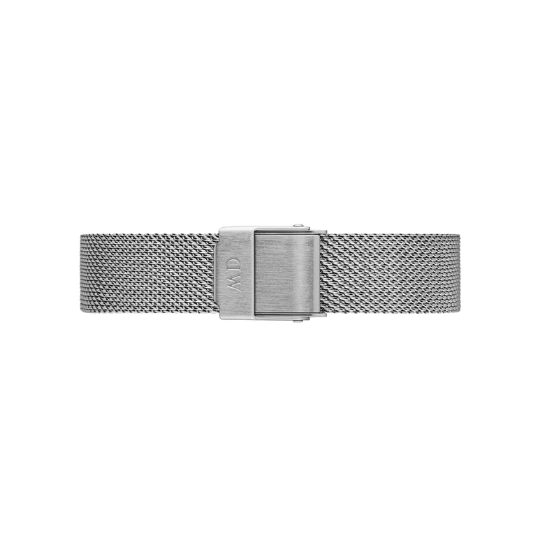 Sterling Strap Silver mesh watch strap in stainless steel, featuring a fine woven texture and a sturdy fold-over clasp, ideal for updating your timepiece with a modern, comfortable fit.