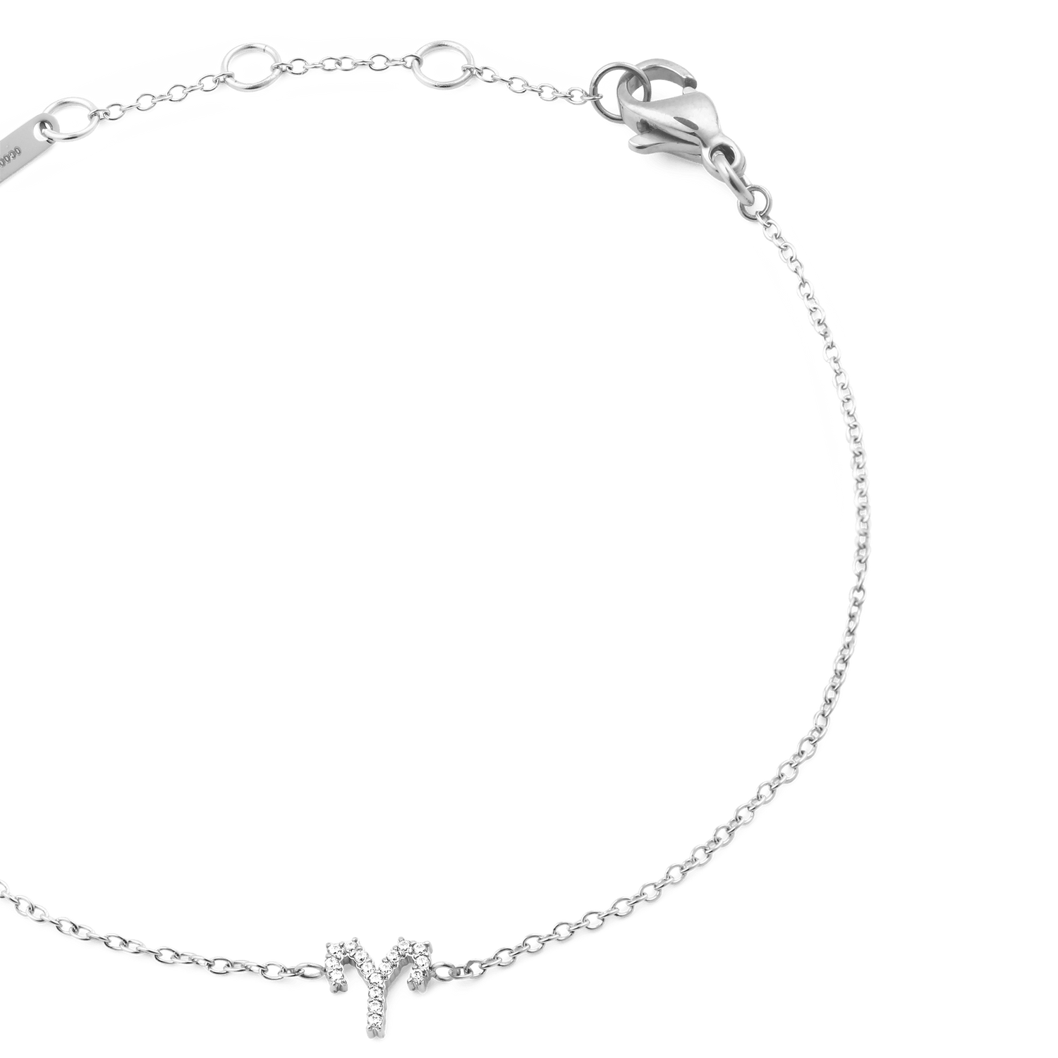 Crystal Zodiac Chain Bracelet Silver