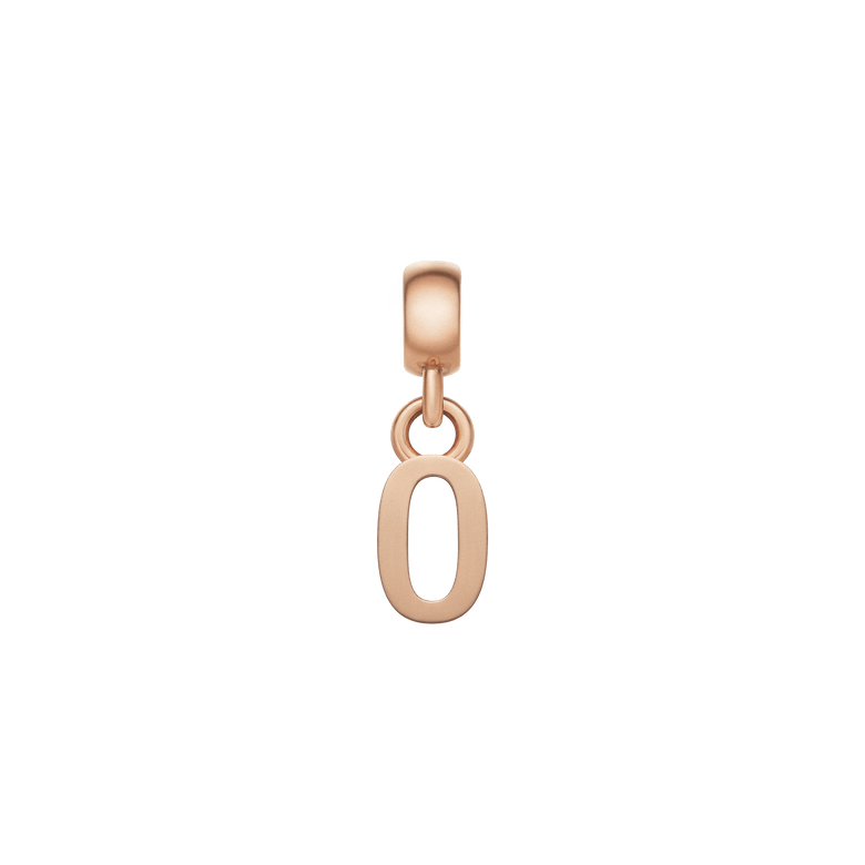 Letter Charm Rose Gold